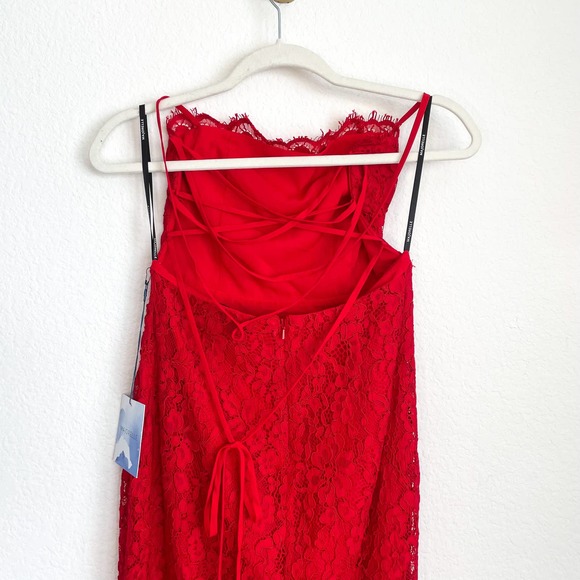 MAJORELLE Revolve Red Lace Dress - Picture 7 of 14
